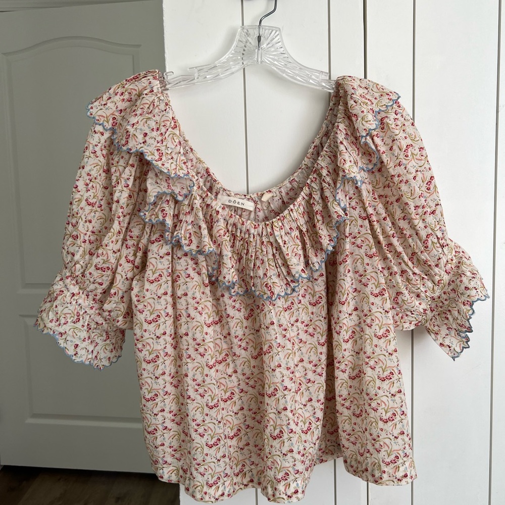 Doen Samara top in sunshine meadow floral
